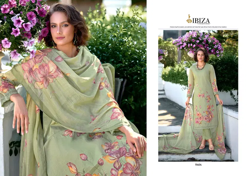 Ibiza Florista Digital Printed Designer Salwar Kameez Collection